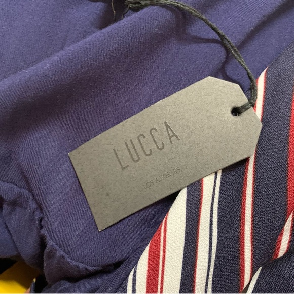 LUCCA COUTURE | NWT Striped Wrap Midi Dress Size XS - Picture 9 of 12